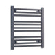 600x550mm Wide Flat Black Towel Radiator | Elegant Radiators