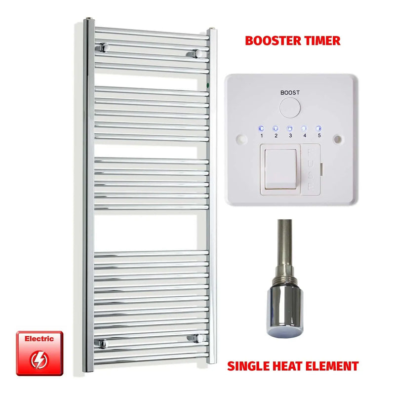 1300x550mm Pre-Filled Electric Heated Towel Rail Chrome