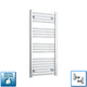 1000x500mm Heated Flat or Curved Towel Radiator Chrome