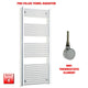 1600x550mm Electric Heated Towel Rail Straight Chrome
