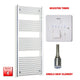 1600x550mm Electric Heated Towel Rail Straight Chrome