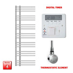 1500x500mm Difta Pre Filled Electric Towel Rail Flat Chrome