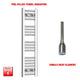 1000x200mm Pre Filled Electric Towel Rail Straight Chrome