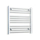 600x650mm Chrome Dual Fuel Flat Heated Towel Rail Radiator - Elegant Radiators