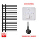 ER-Touch Thermostatic / Booster Timer 900 x 500 Difta Pre-Filled Electric Heated Towel Radiator Flat Black