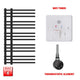 ER-Touch Thermostatic / Wifi Timer 900 x 500 Difta Pre-Filled Electric Heated Towel Radiator Flat Black