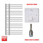 Single Heat / Booster Timer 900 x 500 Difta Pre-Filled Electric Heated Towel Radiator Flat Chrome