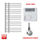 ER-Touch Thermostatic / Digital Timer 900 x 500 Difta Pre-Filled Electric Heated Towel Radiator Flat Chrome