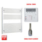 Single Heat / Digital Timer 900 x 800 Pre-Filled Electric Heated Towel Rail Straight Chrome