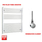 ER-Touch Thermostatic / No Timer 900 x 800 Pre-Filled Electric Heated Towel Rail Straight Chrome