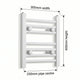 Dimension diagram: Flat White 300mm x 400mm ladder towel rail with pipe centre measurement