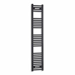 1600 mm High x 300 mm Wide Heated Towel Radiator Flat Black