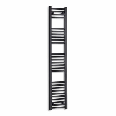 1600 mm High x 300 mm Wide Heated Towel Radiator Flat Black