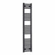 1600x300mm Dual Fuel Flat Black Heated Towel Rail Radiator - Elegant Radiators