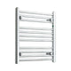 600x550mm Heated Flat Towel Radiator Chrome Central Heating