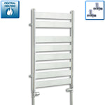 800x500mm Chrome Heated Flat Panel Towel Rail Radiator Central heating