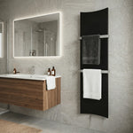 Black Bone Designer Heated Towel Rail 1200×300mm