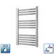 700x400mm Heated Straight Towel Rail Chrome