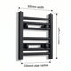 400 mm High x 300 mm Wide Flat Black Heated Towel Radiator