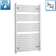 1200 mm High x 700 mm Wide Heated Curved Towel Rail Radiator Chrome