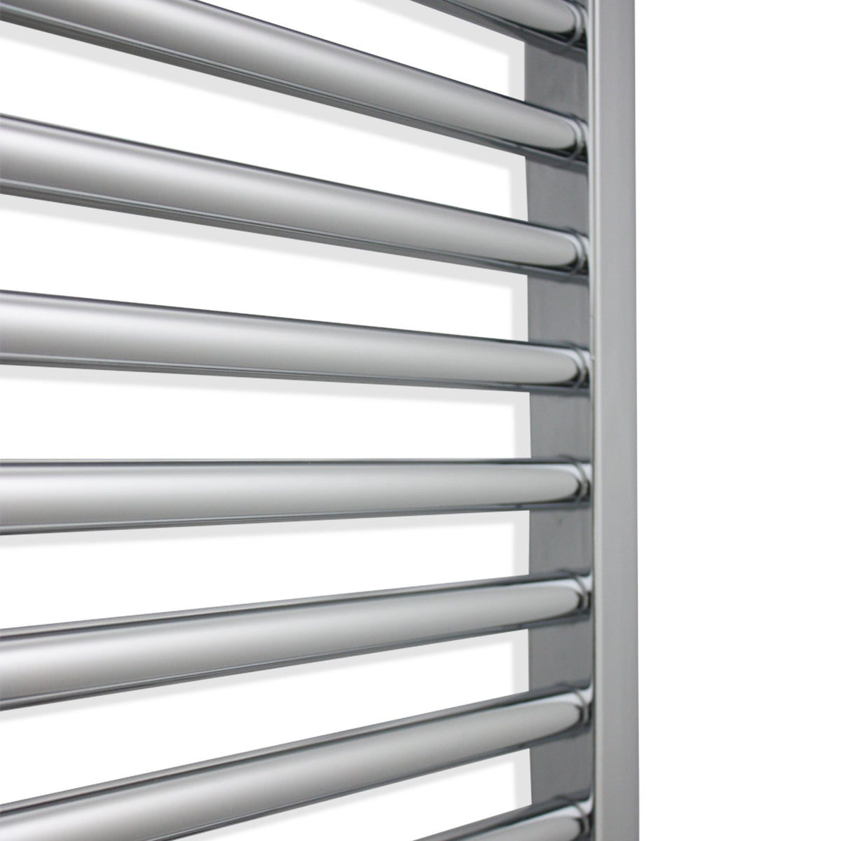 Electric Heated Chrome Towel Rail Thermostatic Close Up Image