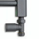 1400x500mm Heated Anthracite Towel Radiator Central Heating