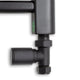 Towel Rail Angled Black Valve