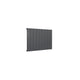Reina Casina Horizontal Anthracite Single panel aluminium radiator 600 x 850mm