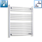 800mm High x 700mm Wide Heated Curved Towel Radiator Chrome