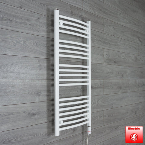 1100 x 500 White Pre-Filled Electric Heated Towel Radiator