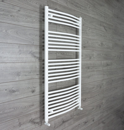 1500x750mm Heated Towel Rail Curved White Central Heating