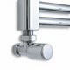 700x400mm Heated Straight Towel Rail Chrome - Elegant Radiators