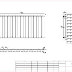 Anthracite Horizontal Column Panel Radiator 600 Height – Single/Double