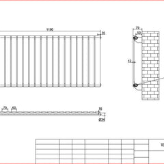 Anthracite Horizontal Column Panel Radiator 600 Height – Single/Double