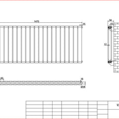 Anthracite Horizontal Column Panel Radiator 600 Height – Single/Double