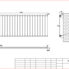 Anthracite Horizontal Column Panel Radiator 600 Height – Single/Double