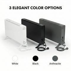 Electric Convector Heater 2000W - Portable Freestanding Radiator, 2 Heat Settings