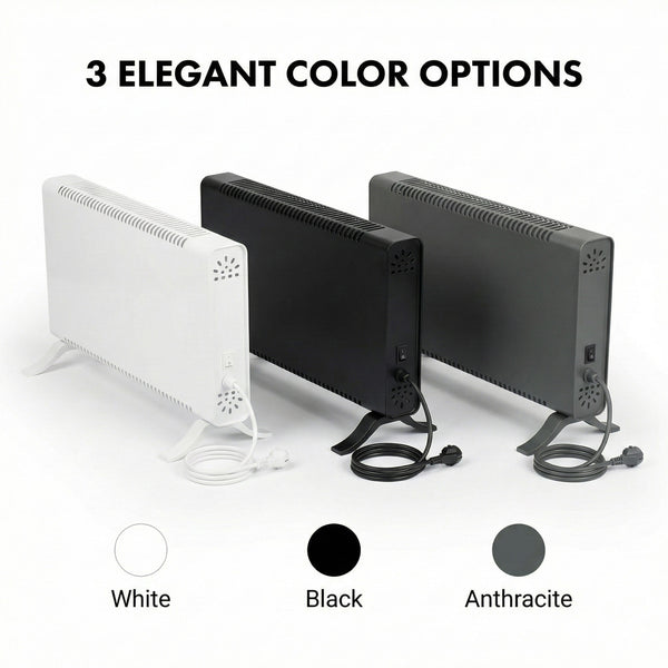 Electric Convector Heater 2000W - Portable Freestanding Radiator, 2 Heat Settings