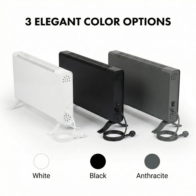 Electric Convector Heater 2000W - Portable Freestanding Radiator, 2 Heat Settings