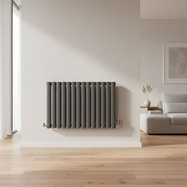 Elegant Rondy 600mm Anthracite Horizontal Designer Radiator Single & Double Panel