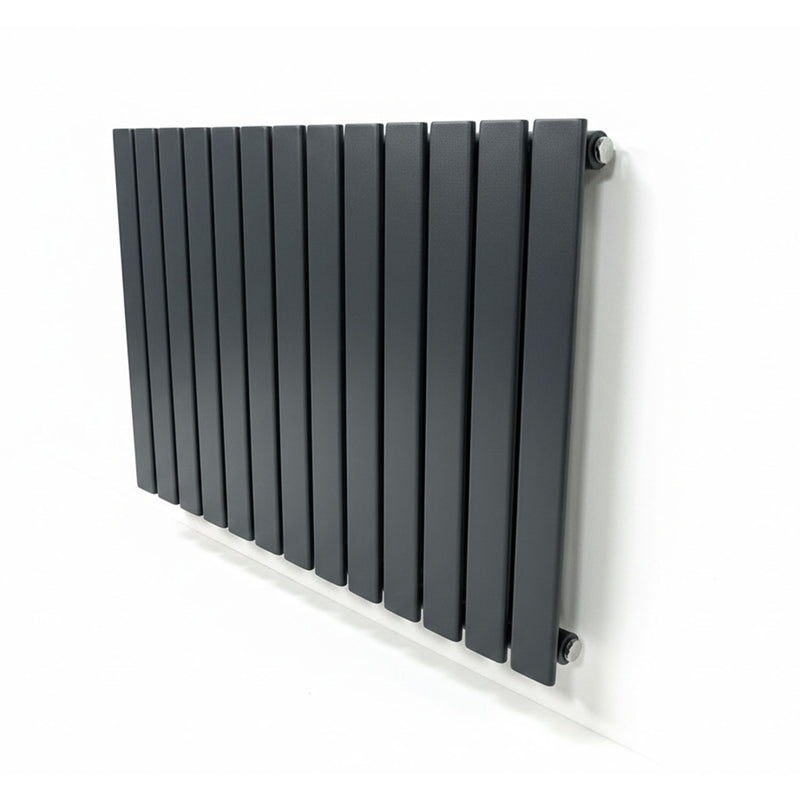 Elegant Flatty Anthracite Horizontal Column Panel Radiator 600 Height – Single/Double