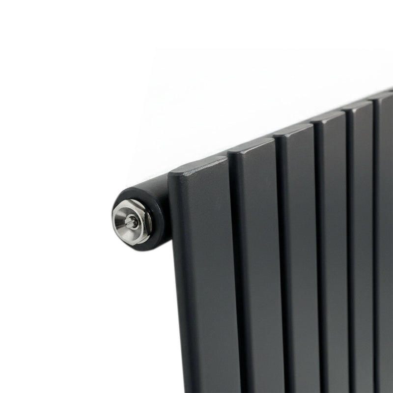 Elegant Flatty Anthracite Horizontal Column Panel Radiator 600 Height – Single/Double