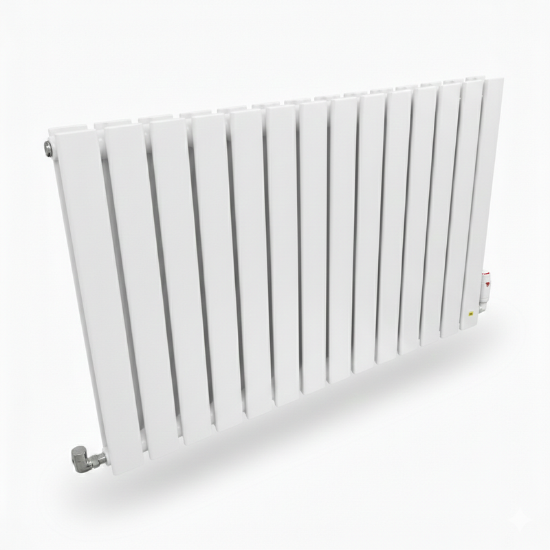 Elegant Flatty White Horizontal Column Panel Radiators – 600mm Height Single / Double