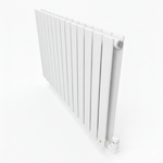 Elegant Flatty White Horizontal Column Panel Radiators – 600mm Height Single / Double