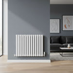 Elegant Rondy 600mm White Horizontal Designer Radiator Single & Double Panel