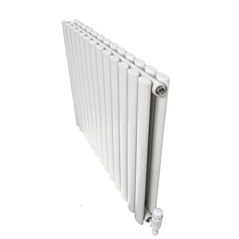 600mm Single Radiator Elegant Rondy 600mm White Horizontal Panel Radiator