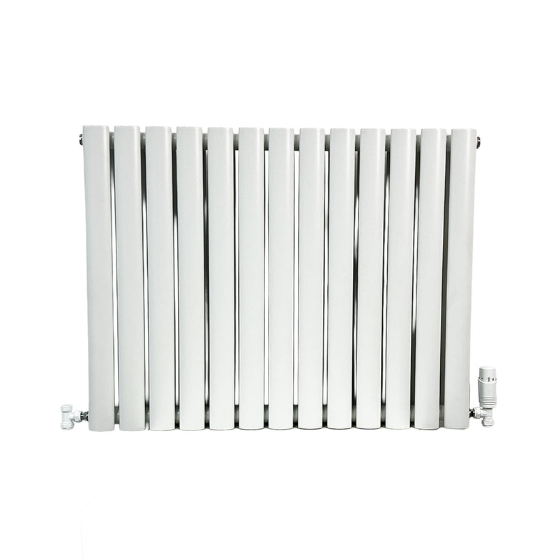 600mm Single Radiator Elegant Rondy 600mm White Horizontal Panel Radiator