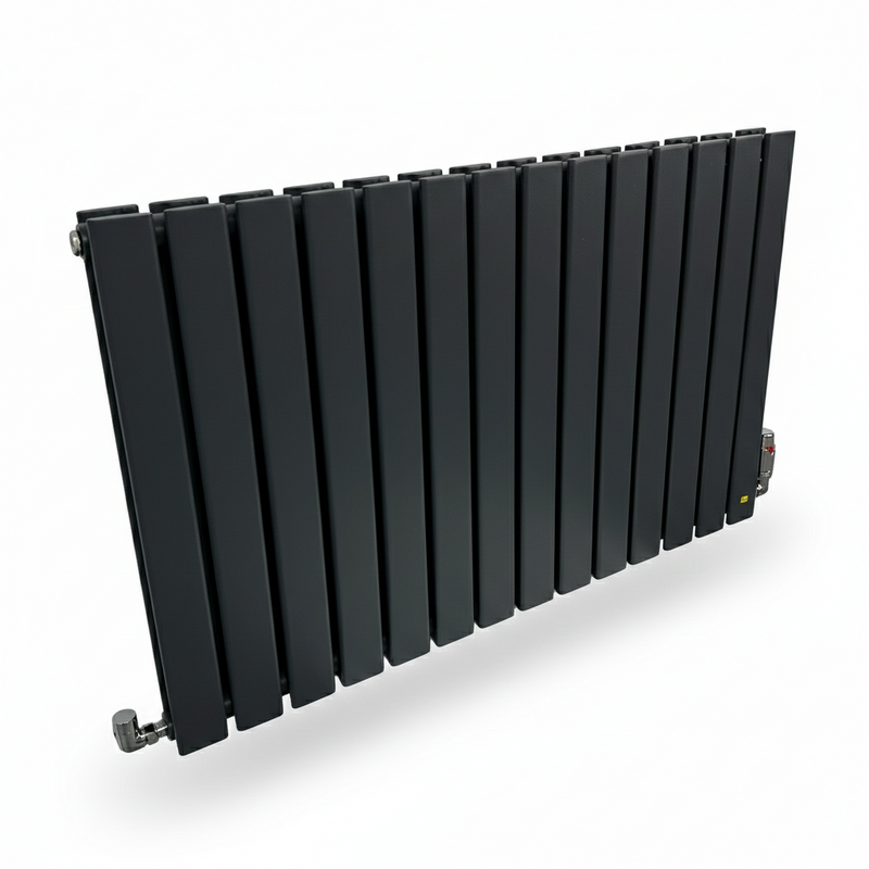 Elegant Flatty Anthracite Horizontal Column Panel Radiator 600 Height – Single/Double