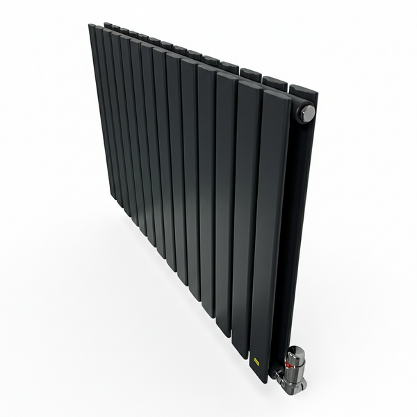 Elegant Flatty Anthracite Horizontal Column Panel Radiator 600 Height – Single/Double