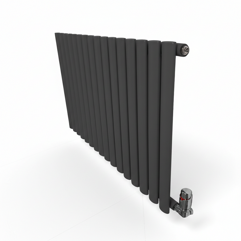 Elegant Rondy 600mm Anthracite Horizontal Designer Radiator Single & Double Panel